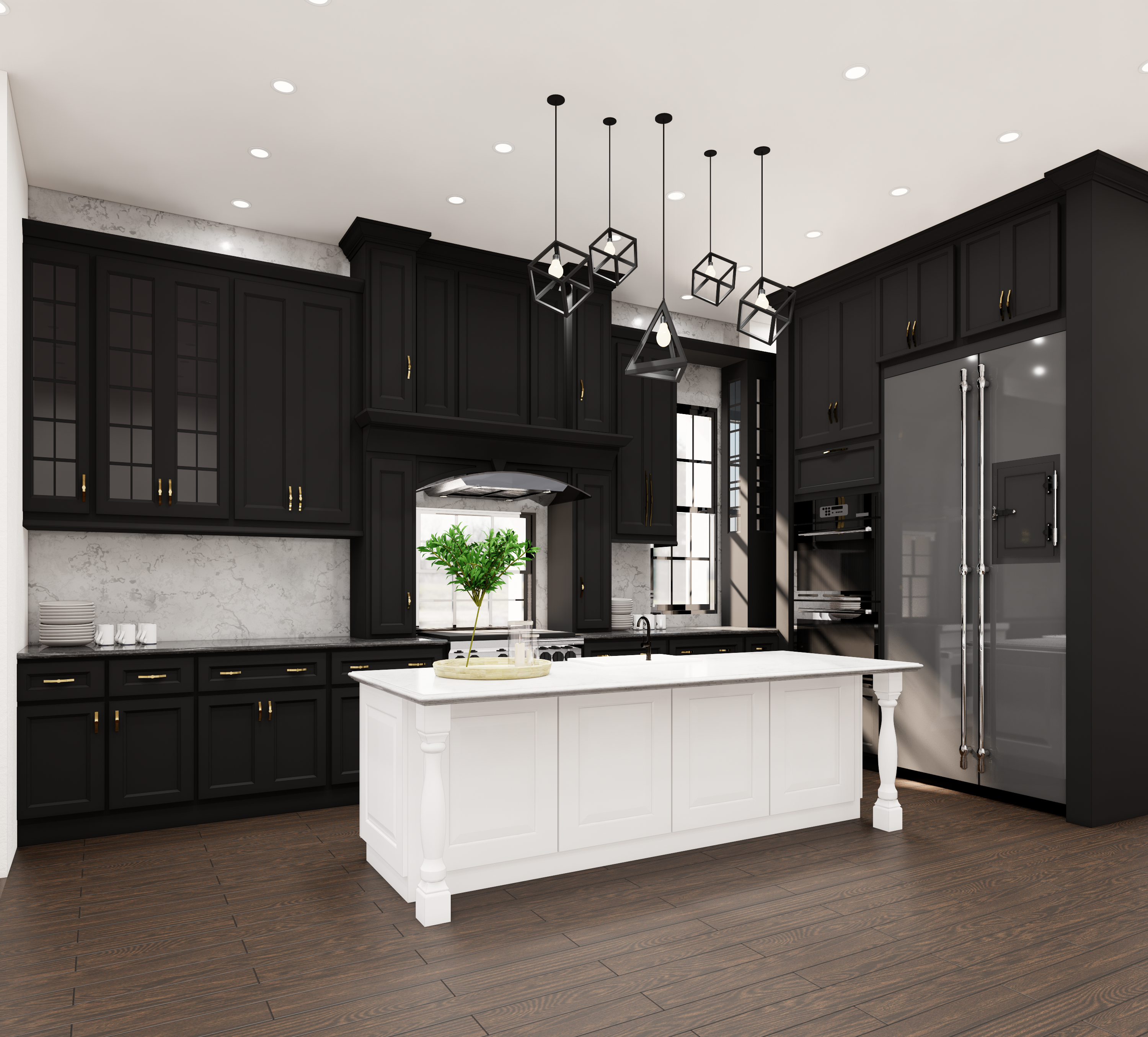29614I will kitchen 3d model visualization renders 2d drawings