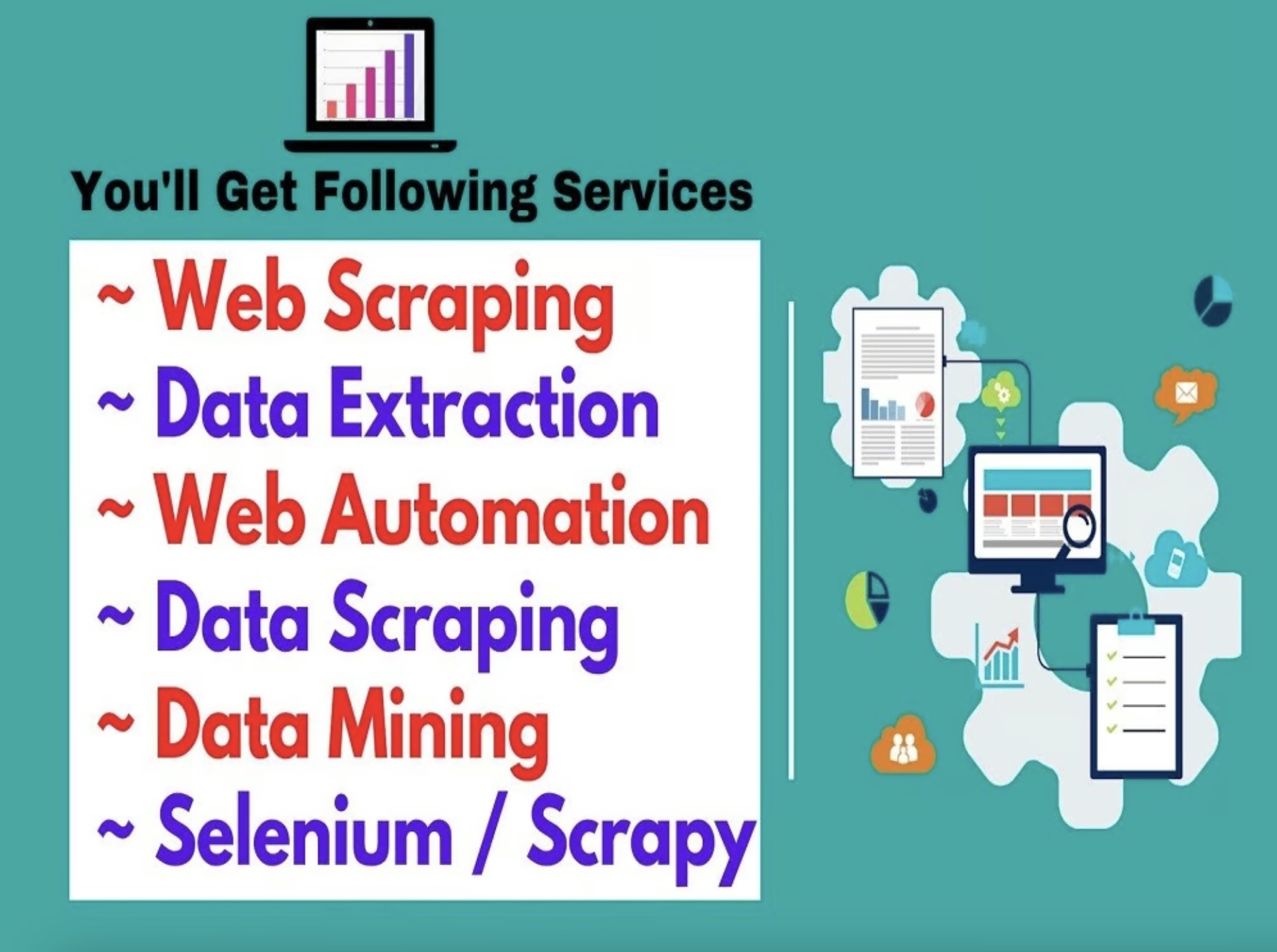 28275Web Scraping, Data Extraction, Data Scraping and Web Automation service