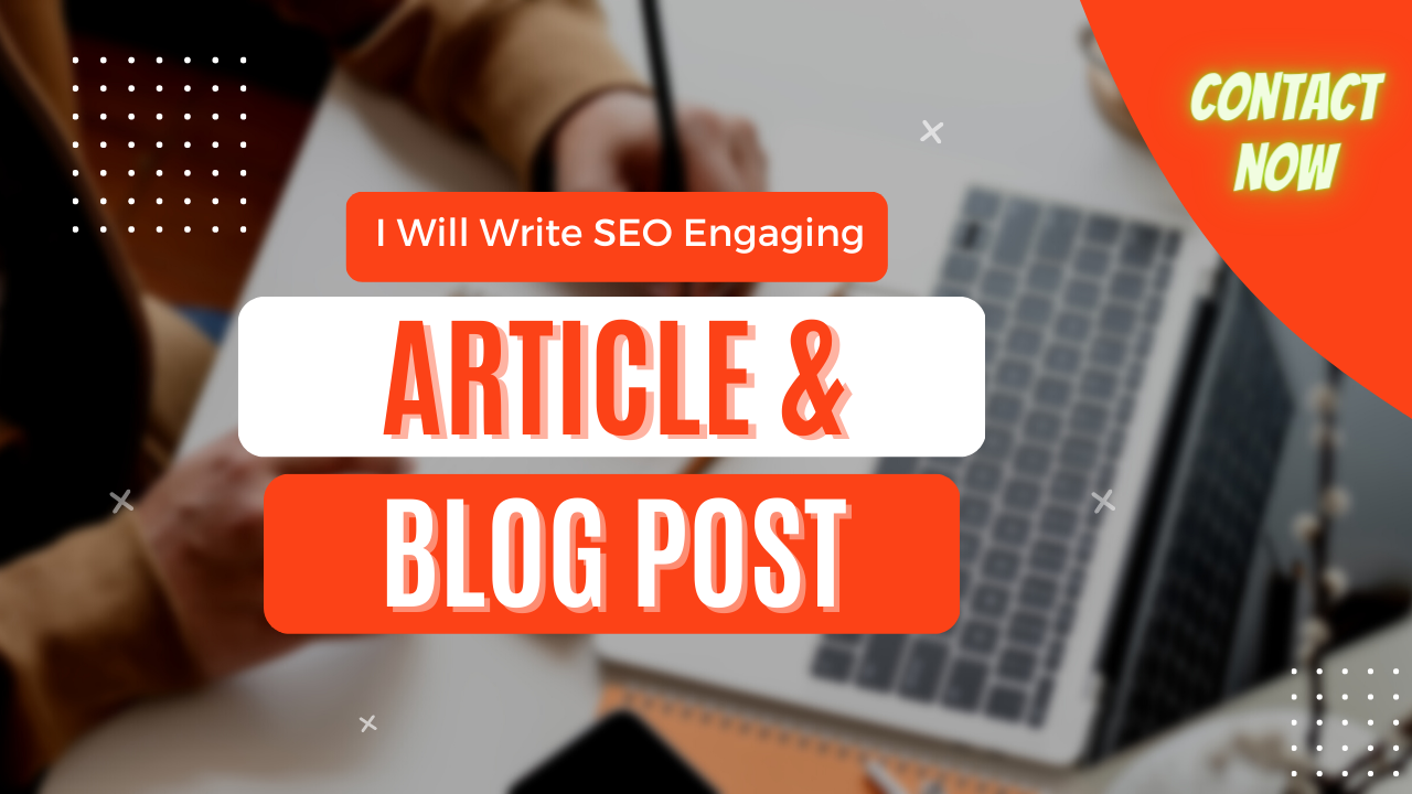 57724I will write 1000 to 1500-word SEO article blog post in 24 hours
