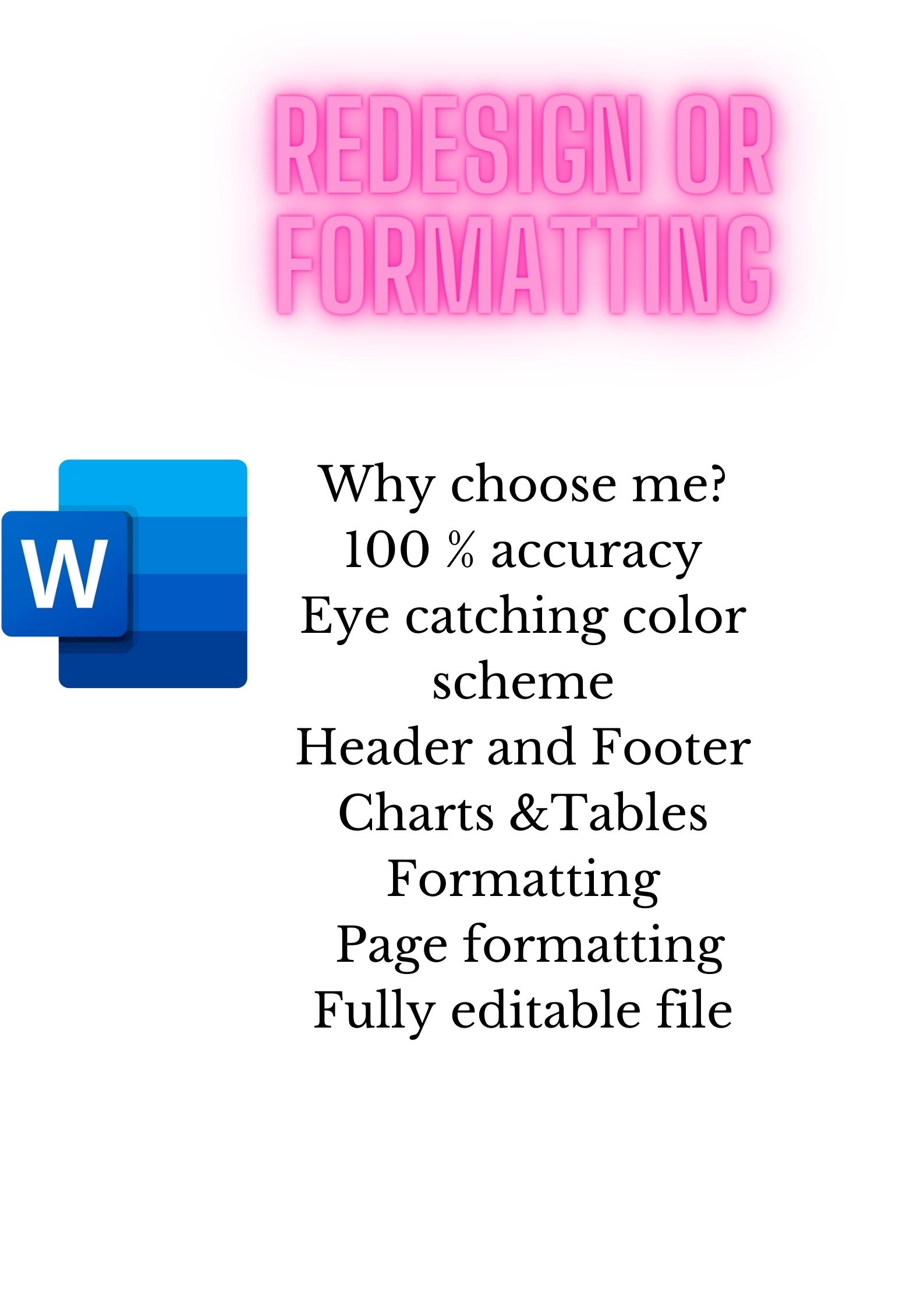 103930I will do word document editing, formatting, redesign template, document layout
