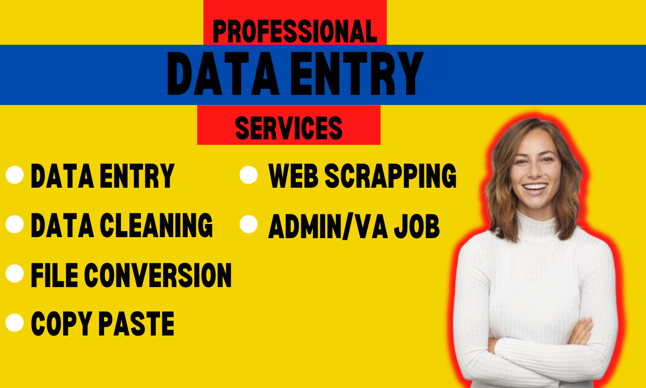 86029Data collection, web scrapping, copy paste, data entry, data convert in 24 hours