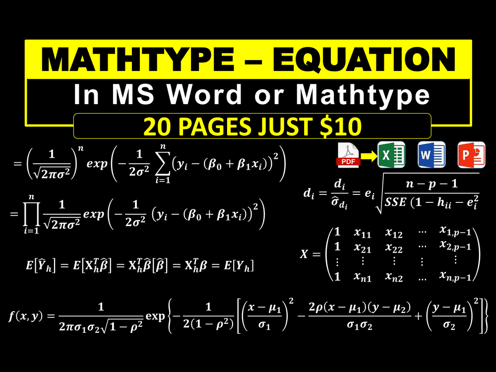 80444I will type maths equations using equation editor or ms word