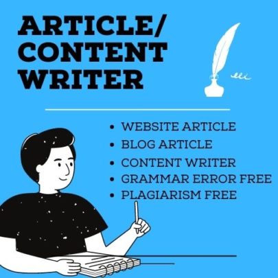 142985I will be your Article/Content writer