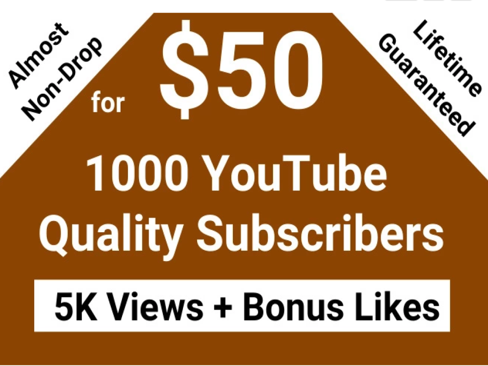 125802Non-Drop Youtube Subscribers service For Your YouTube