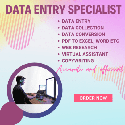 154286I will be your data entry specialist