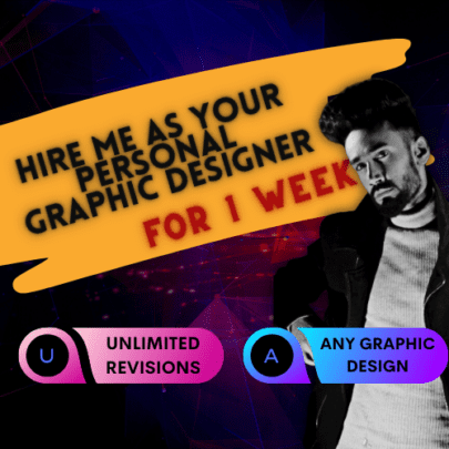 214094I will be your Personal Graphic designer for up to 7 days